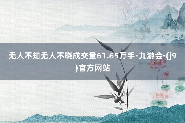 无人不知无人不晓成交量61.65万手-九游会·(j9)官方网站